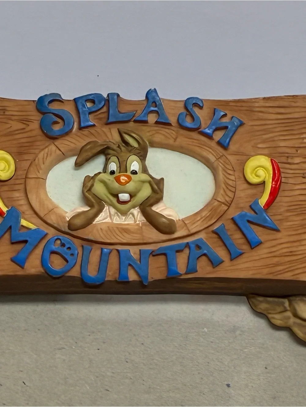 Disney Splash Mountain Walt Disney World Picture Frame Ceramic 3D Vintage RARE
